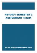 HSY2601 SEMESTER 2 ASSIGNMENT 4 2024