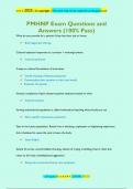 PMHNP Exam Questions and  Answers (100% Pass)