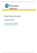 Pearson Edexcel GCSE In Biology (1BI0) Paper 1F Mark Scheme (Results) Summer 2024 