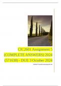 CIC2601 Assignment 5 (COMPLETE ANSWERS) 2024 (571638) - DUE 3 October 2024