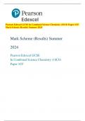 Pearson Edexcel GCSE In Combined Science Chemistry (1SC0) Paper 1CF  Mark Scheme (Results) Summer 2024 