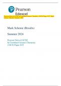 Pearson Edexcel GCSE In Combined Science Chemistry (1SC0) Paper 2CF Mark  Scheme (Results) Summer 2024