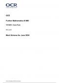 OCR GCE  Further Mathematics B MEI Y410/01: Core Pure AS Level Mark Scheme for June 2024