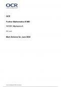 OCR GCE  Further Mathematics B MEI Y411/01: Mechanics A AS Level Mark Scheme for June 2024