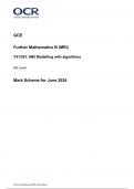 OCR GCE  Further Mathematics B (MEI) Y413/01: MEI Modelling with algorithms AS Level Mark Scheme for June 2024