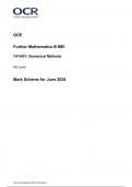 OCR GCE  Further Mathematics B MEI Y414/01: Numerical Methods AS Level Mark Scheme for June 2024