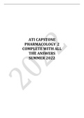 ATI CAPSTONE PHARMACOLOGY 2 COMPLETE WITH ALL THE ANSWERS SUMMER 2022