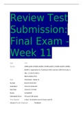 NURS 6630N-5, Week 11 Final Exam; Summer 2021