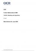 OCR GCE  Further Mathematics B MEI Y433/01: Modelling with algorithms A Level Mark Scheme for June 2024