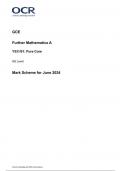 OCR GCE  Further Mathematics A Y531/01: Pure Core AS Level Mark Scheme for June 2024