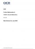 OCR GCE  Further Mathematics A Y534/01: Discrete Mathematics AS Level Mark Scheme for June 2024