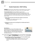 Gizmos Student Exploration: DNA Profiling - Answer Key