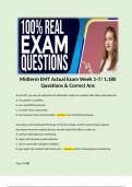 Midterm EMT Actual Exam Week 1-7/ 1,180 Questions & Correct Ans 