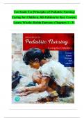 Test bank For Principles of Pediatric Nursing  Caring for Children, 8th Edition by Kay Cowen;  Laura Wisely; Robin Dawson; Chapters 1 - 31 