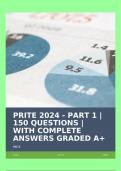 PRITE 2024 - PART 1 | 150 QUESTIONS | WITH COMPLETE ANSWERS GRADED A+