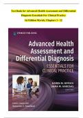 Test Bank for Advanced Health Assessment and Differential  Diagnosis Essentials For Clinical Practice   1st Edition Myrick, Chapters 1 - 12