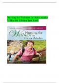 Nursing for Wellness in Older Adults Miller 8th Edition Test Bank