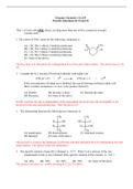 Organic Chemistry Practice Exam v2 and Answers