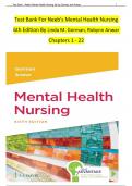 Test Bank For Neeb's Mental Health Nursing  6th Edition By Linda M. Gorman, Robynn Anwar  Chapters 1 - 22  