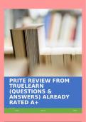 PRITE REVIEW FROM TRUELEARN (QUESTIONS & ANSWERS) ALREADY RATED A+