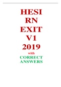 HESI RN EXIT V1 2019 with CORRECT ANSWERS