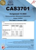 CAS3701 Assignment 12 (COMPLETE ANSWERS) 2024 - DUE 4 October 2024