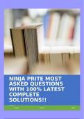 NINJA PRITE MOST ASKED QUESTIONS WITH 100% LATEST COMPLETE SOLUTIONS!!