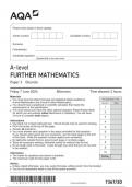 AQA A-level FURTHER MATHEMATICS Paper 3 Discrete 7367/3D  question paper june 2024