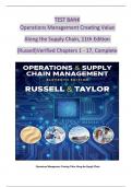 TEST BANK For Operations and Supply Chain Management, 11th Edition by Roberta S. Russell, Bernard W. Taylor, Verified Chapters 1 - 17, Complete Newest Version