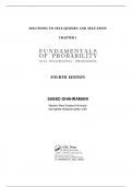 F U N D A M E N T A L S OF PROBABILITY WITH STOCHASTIC PROCESSES SOLUTIONS TO SELF-QUIZZES AND SELF-TESTS 4th Edition.