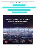 Solution Manual For Operations and Supply Chain Management, 16th Edition by F. Robert Jacobs and Richard Chase, Verified Chapters 1 - 22, Complete Newest Version