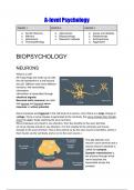 A level psychology aqa biopsychology