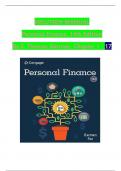 Solution Manual and Answer Guide for Personal Finance, 14th Edition By (E. Thomas Garman, 2024) Verified Chapters 1 - 17, Complete Newest Version