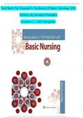 TEST BANK For Rosdahl's Textbook of Basic Nursing, 12th Edition by Caroline Rosdahl Chapters 1 - 103, Complete