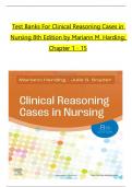 Clinical Reasoning Cases in Nursing, 8th Edition TEST BANK by Mariann M. Harding, All Chapters 1 to 15 complete Verified editon ISBN:9780323831734