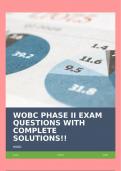 WOBC PHASE II EXAM QUESTIONS WITH COMPLETE SOLUTIONS!!