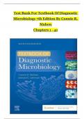 TEST BANK For Textbook of Diagnostic Microbiology, 6th Edition By Connie Mahon, All Chapters 1 to 41 complete Verified editon ISBN:9780323613170