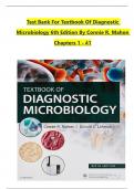 TEST BANK For Textbook Of Diagnostic Microbiology, 7th Edition By Connie R. Mahon, All Chapters 1 to 41  complete Verified editon ISBN: 9780323482189