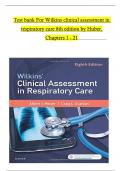 Test bank for Wilkins clinical assessment in respiratory care 8th edition by Huber, All Chapters 1 to 21 complete Verified editon ISBN:9780323416351