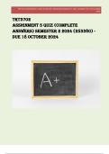 TRT3702 Assignment 5 QUIZ (ANSWERS) Semester 2 2024 (253380)- DUE 18 October 2024 ; 100% TRUSTED Complete, trusted solutions and explanations.