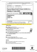 Pearson Edexcel Level 1/Level 2 GCSE (9–1) Statistics PAPER 2 Higher Tier QP JUNE 2024 