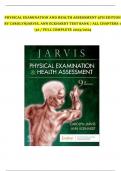 TEST BANK for -Physical Examination and Health Assessment 9th Edition by Carolyn Jarvis, Ann Eckhardt / All Chapters 1-32 / COMPLETE GUIDE A+