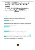 WWISE 101 CERT Exam Questions & Answers Latest Update 2024-2025 A+ Graded