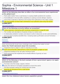 Sophia - Environmental Science - Unit 1 Milestone 1