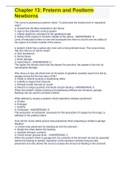 Chapter 13: Preterm and Postterm Newborns with complete solution