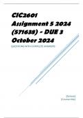 CIC2601 Assignment 5 2024 (571638) - DUE 3 October 2024