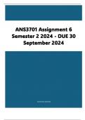 ANS3701 Assignment 6 Semester 2 2024 - DUE 30 September 2024