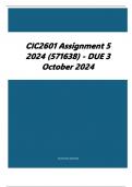 CIC2601 Assignment 5 2024 (571638) - DUE 3 October 2024