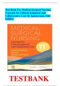 TEST BANK  FOR -MEDICAL SURGICAL NURSING CONCEPTS FOR CLINICAL JUDGMENT AND COLLABORATIVE CARE 11TH EDITION( DONNA D. IGNATAVICIUS,2024) NEWEST EDITION COMPLETE SOLUTION NEWEST EDITION 2024 || LATEST UPDATE || 100% original  A+