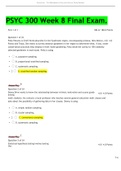 PSYC 300 Week 8 Final Exam / PSYC 300 APUS Week 8 Final Exam - Latest 2022 Complete Answers, Attempt Score:180 Out of 180 points.